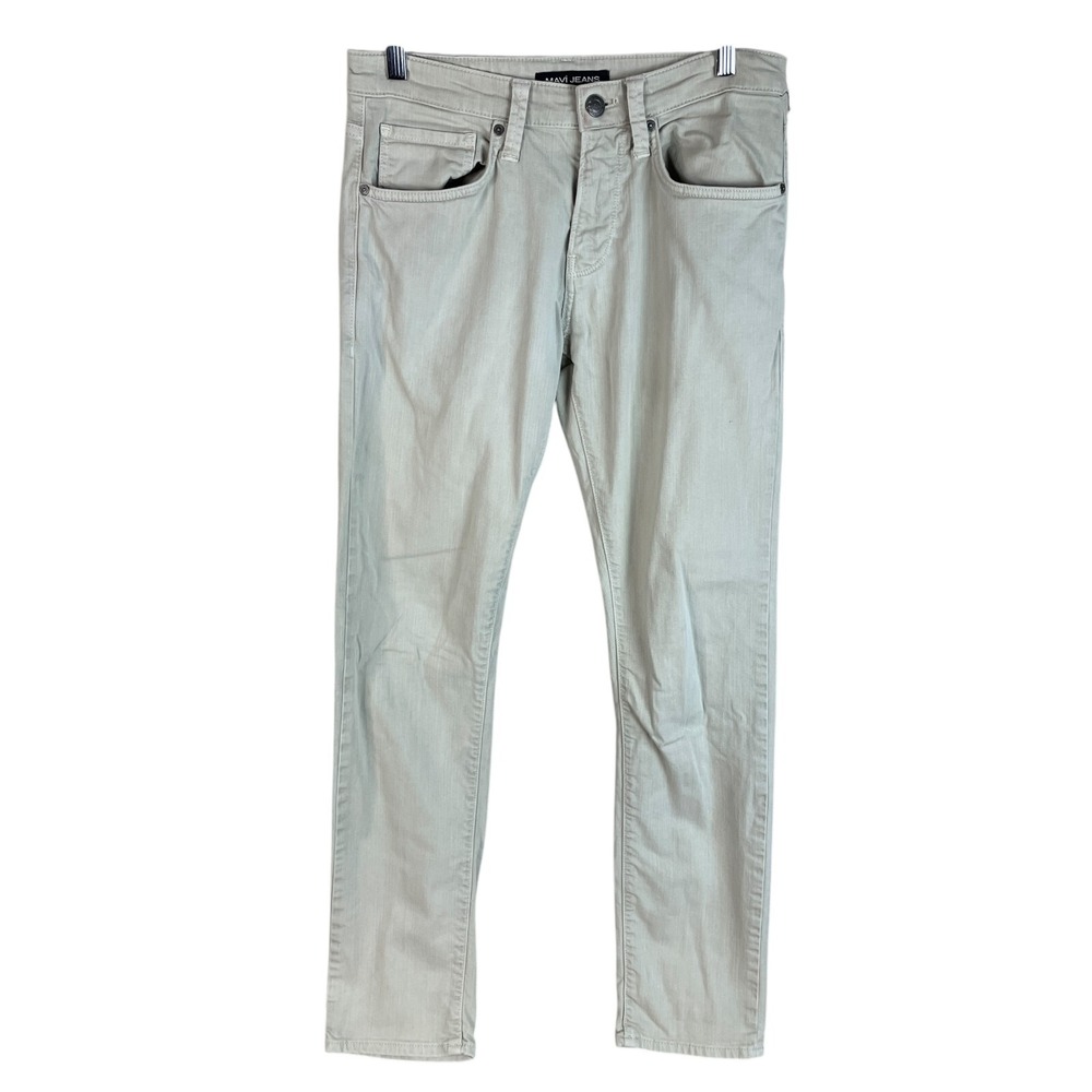 Mavi Mens Jake Slim Leg Jeans 30x32 Light‎ Gray Denim Cotton Blend Stretch